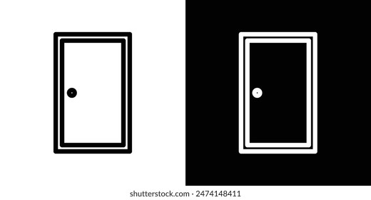 Symbol für geschlossene Tür gesetzt. Symbol für Privatsphäre und Sicherheit. Türsymbol für die Vektorgrafik.