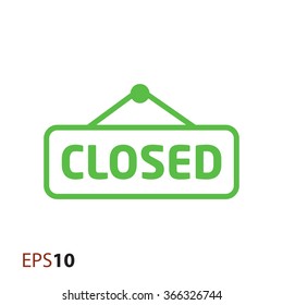 Closed door label icon for web and mobile