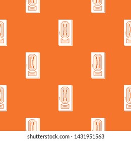 Closed door pattern vector orange for any web design best