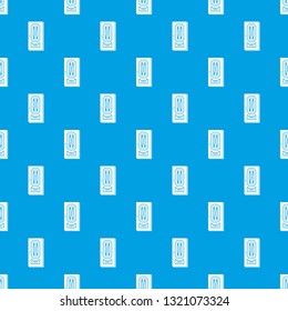 Closed door pattern vector seamless blue repeat for any use