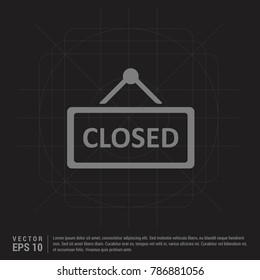 closed door sign icon