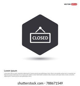 closed door sign icon Background icon template