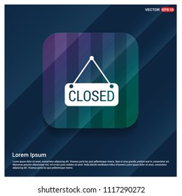 closed door sign icon - Free vector icon