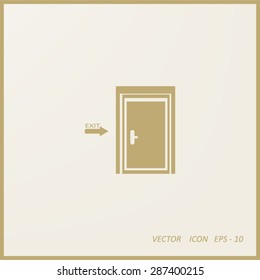 closed door vector icon