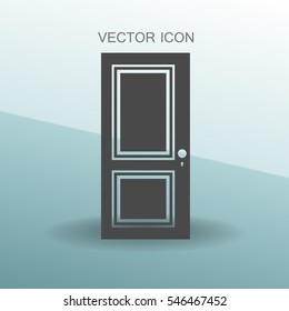 closed door vector illustration