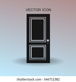 closed door vector illustration