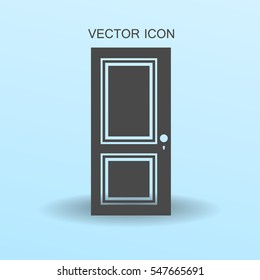 closed door vector illustration