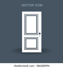 closed door vector illustration