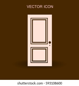 closed door vector illustration