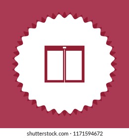 the closed doors, vector icon