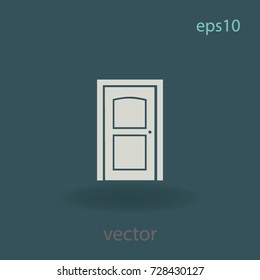 the closed doors, vector icon