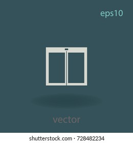 the closed doors, vector icon