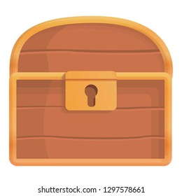 Closed dower chest icon. Cartoon of closed dower chest vector icon for web design isolated on white background