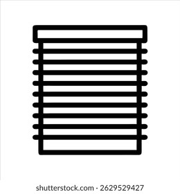 Closed drapery object icon design black and white with bold outline 