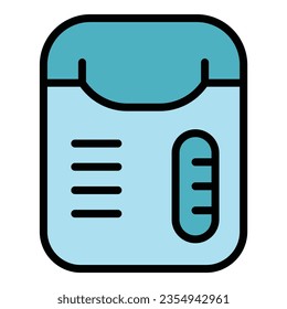 Closed e vape icon outline vector. Electronic cigarette. Smoke juice color flat