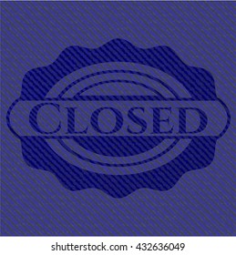 Closed emblem with jean high quality background