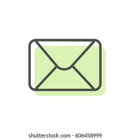 Closed envelope for email mailing 