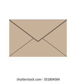 Closed envelope icon isolated on white. Mail, communication, letter, message concept. EPS 8 vector illustration, no transparency