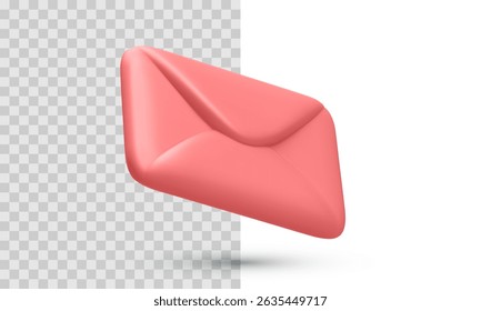 Closed Envelope Icon Rendered In Minimal 3D Style, Representing Message, Mail, Or Email Concept. Clean Vector Illustration For Communication, Contact, Or Notification Design.