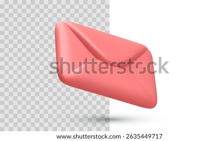 Closed Envelope Icon Rendered In Minimal 3D Style, Representing Message, Mail, Or Email Concept. Clean Vector Illustration For Communication, Contact, Or Notification Design.