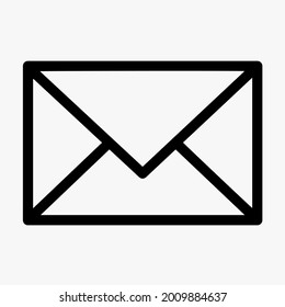 closed envelope, letter message or email vector icon isolated on white background for using in any type of user interface design of mobile applications and websites.