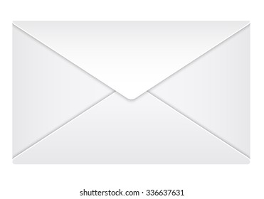 Closed envelope on a white background. Vector illustration.