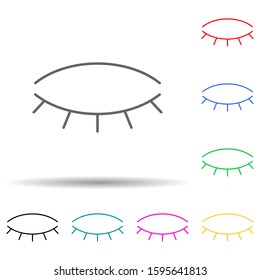 closed eye multi color style icon. Simple thin line, outline vector of disabled icons for ui and ux, website or mobile application