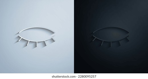 icono de papel ocular cerrado con efecto de sombra diseño de iluminación vectorial