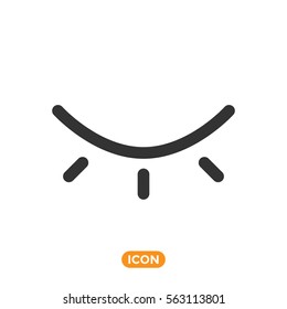 Closed Eye Vector Icon. Hide Icon