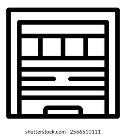 Closed garage door providing security for vehicles and belongings, ensuring safety and protection from outside access