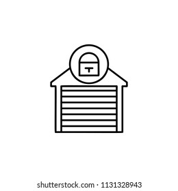 closed garage sign icon. Element of automation icon for mobile concept and web apps. Thin line closed garage sign icon can be used for web and mobile. Premium icon