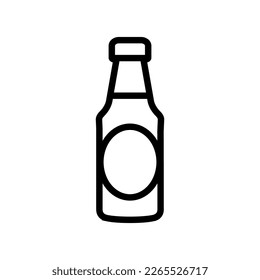 Closed glass bottle icon isolated on white background.