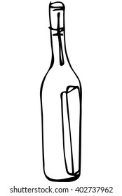  closed glass bottle with label