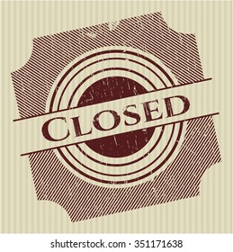Closed grunge stamp