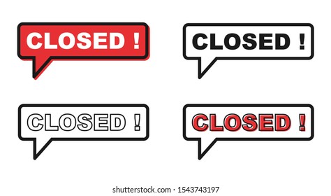 Closed icon chat, messenger vector for your website. Modern symbol for web, app etc