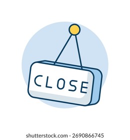 Icono cerrado Ilustración vectorial limpia y moderna