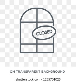 Closed icon. Closed design concept from Restaurant collection. Simple element vector illustration on transparent background.