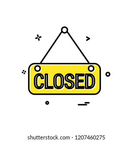 Closed icon design vector