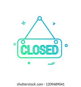 Closed icon design vector