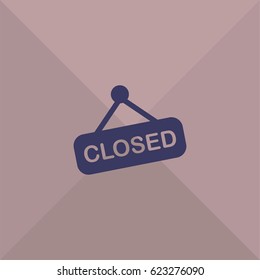 Closed icon. Door sign vector