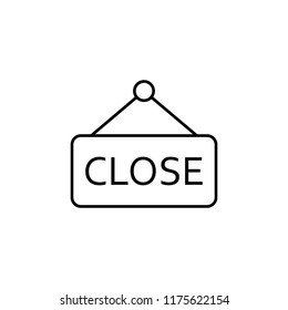 closed icon. Element of commerce icon for mobile concept and web apps. Thin line closed icon can be used for web and mobile