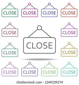 closed icon. Elements of commerce in multi color style icons. Simple icon for websites, web design, mobile app, info graphics