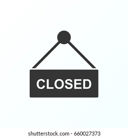 Closed  icon illustration isolated vector sign symbol