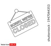 Closed icon illustration vector sign symbol - Vector