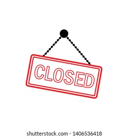 Closed icon illustration  vector sign symbol - Vector
