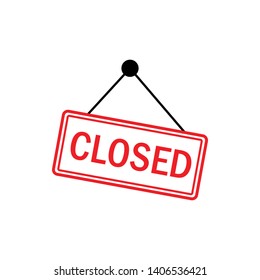 Closed icon illustration  vector sign symbol - Vector