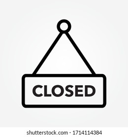 Closed icon illustration vector sign symbol - Vector