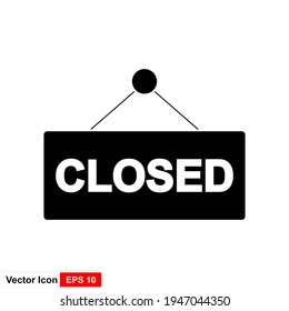 Closed icon illustration vector sign symbol - Vector