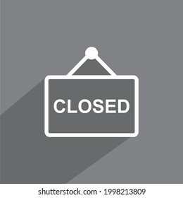 closed icon , market icon vector
