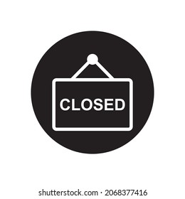 closed icon , market icon vector